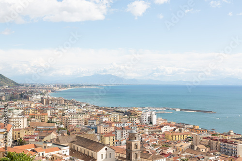 View of the Gulf of Salerno / Salerno bay and the greater city of Salerno, Campania, Southern Italy. © Studio F.