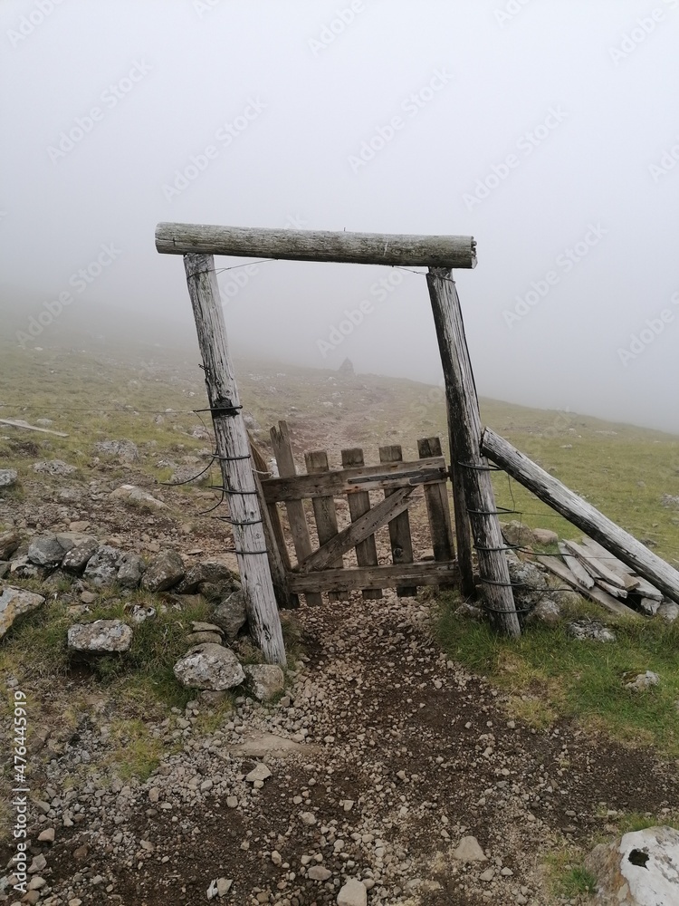 Entrance and gate to a beautiful mountain hike