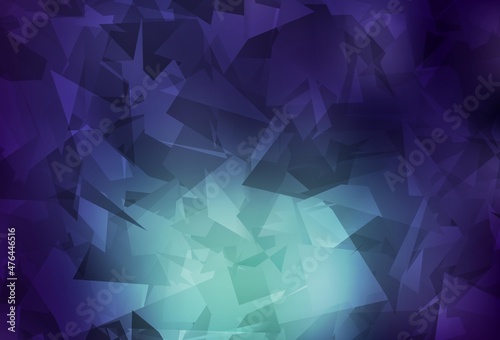 Dark Blue, Green vector background with abstract polygonals.