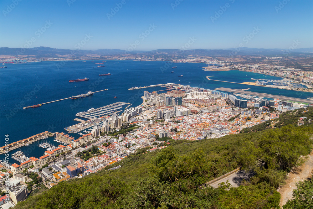 Gibraltar viewed from up the Rock