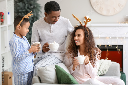 Happy African-American fami...