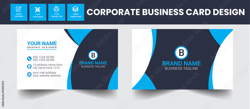 Corporate business card best sale