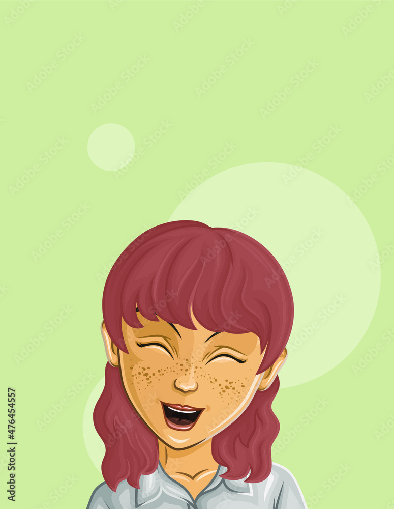 Cartoon Female portrait. Woman avatar. Vector character. Girl portrait Cartoon Female portrait. Woman avatar. Vector character. Girl portrait