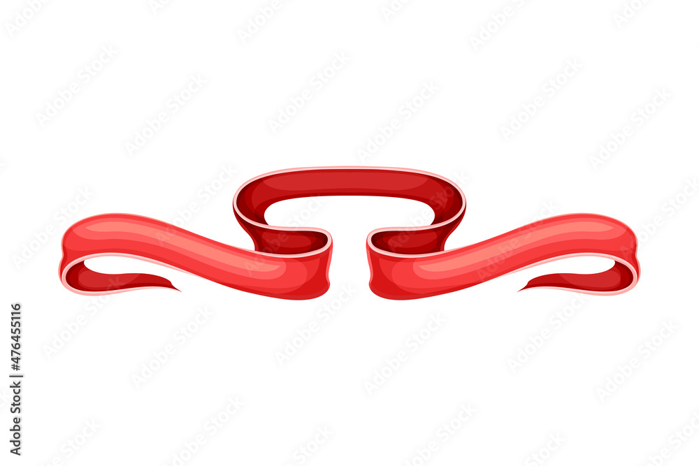 Retro red blank ribbon banner vector illustration on white background Retro red blank ribbon banner vector illustration on white background