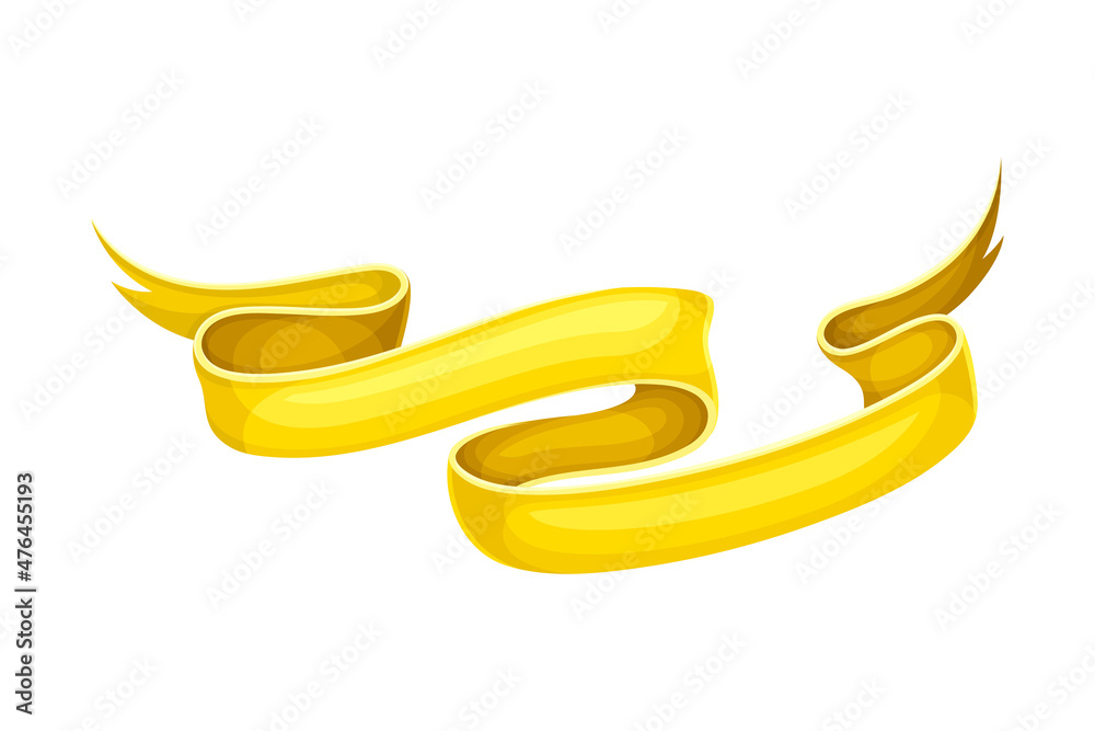 Retro yellow blank ribbon banner vector illustration Retro yellow blank ribbon banner vector illustration