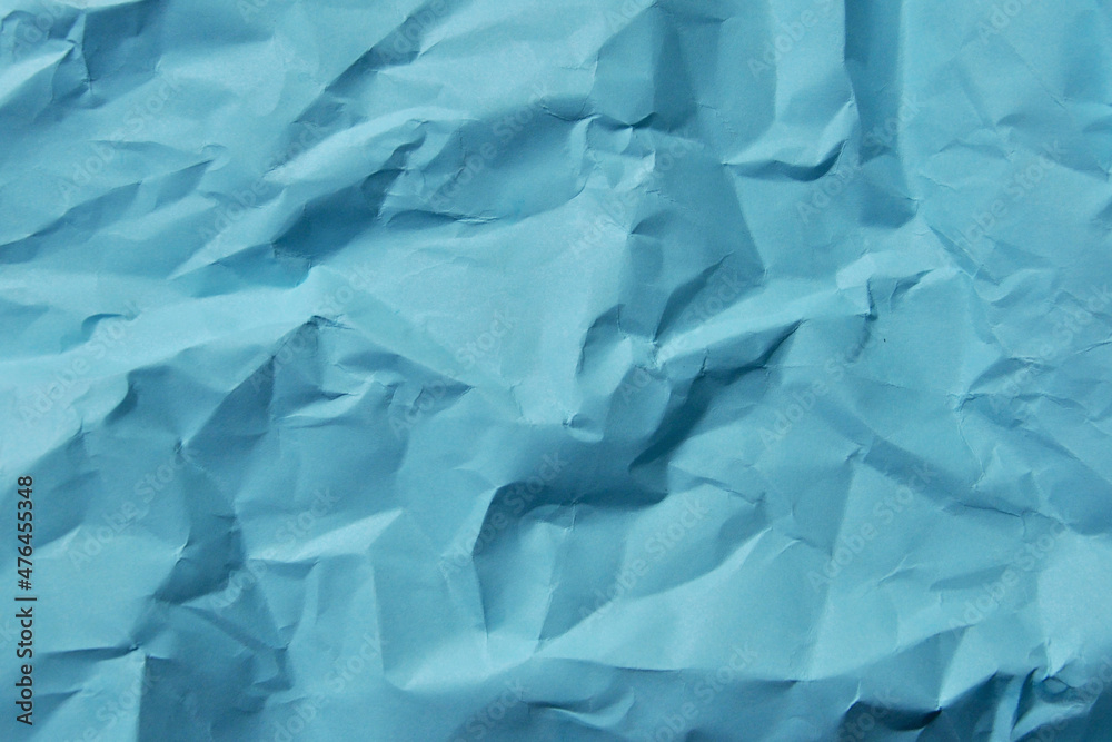 Obraz premium crumpled blue paper
