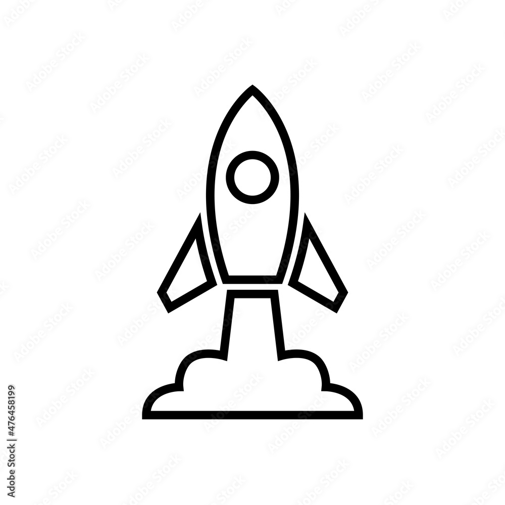 Rocket icon vector. Startup icon vector.