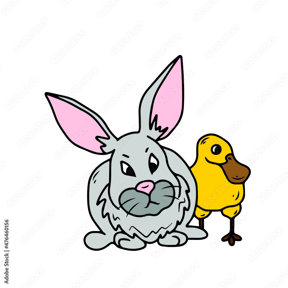 Vector children's design ,for a postcard banner sticker.Funny bunny for Vector children's design ,for a postcard banner sticker.Funny bunny for