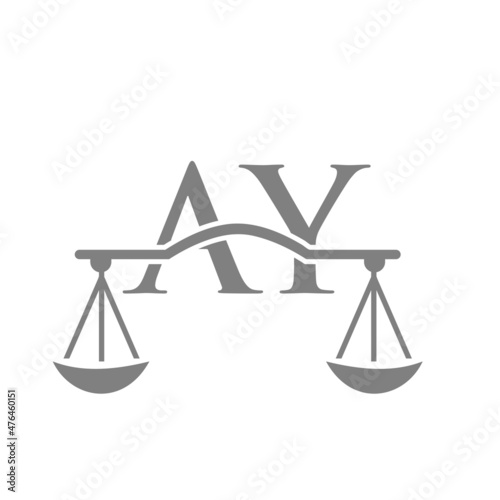 Law Firm Letter AY Logo Design. Lawyer, Justice, Law Attorney, Legal, Lawyer Service, Law Office, Scale, Law firm, Attorney Corporate Business AY Initial Letter Logo Template