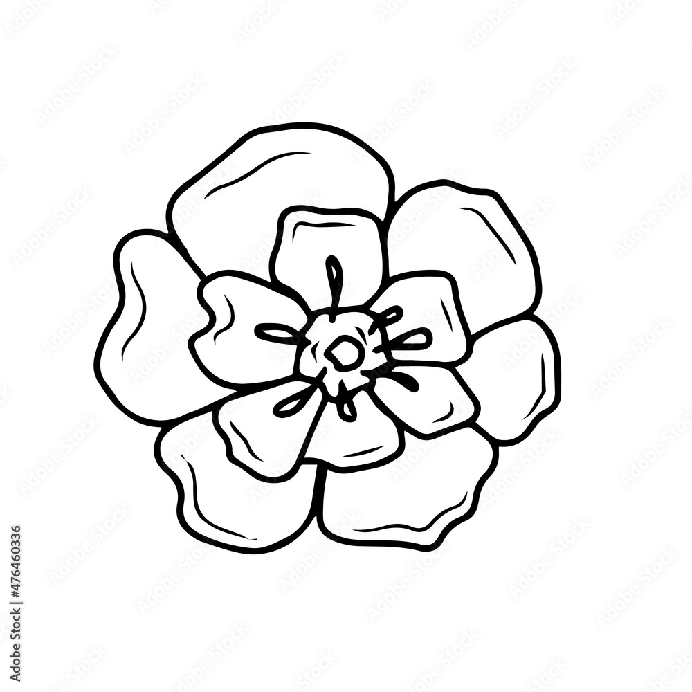 Vector children's design for backgrounds and fabrics, postcards, stickers. Flowers