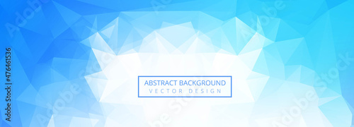 Abstract blue polygon banner background