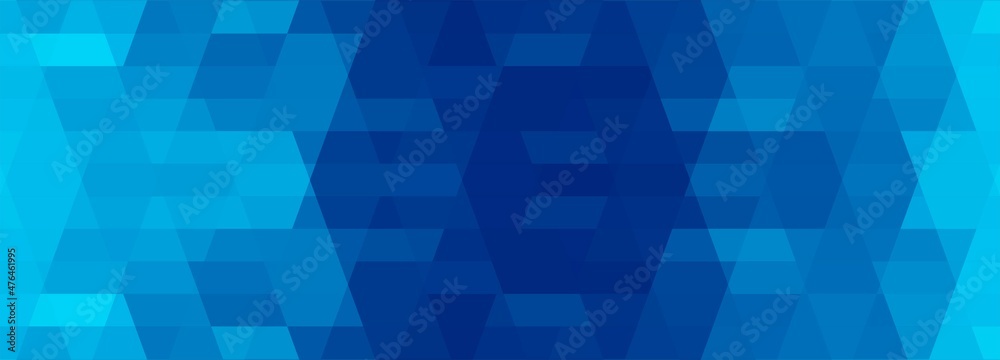 Abstract blue geometric banner background
