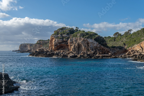Landscape of the rcoky coast of Mallorca