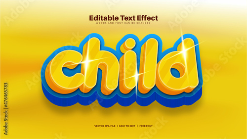 Yellow Child Text Effect