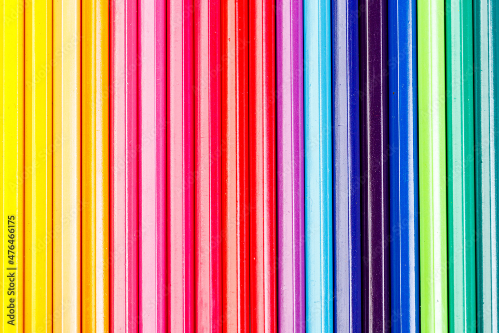 macro multicolored pencils on a white background macro multicolored pencils on a white background