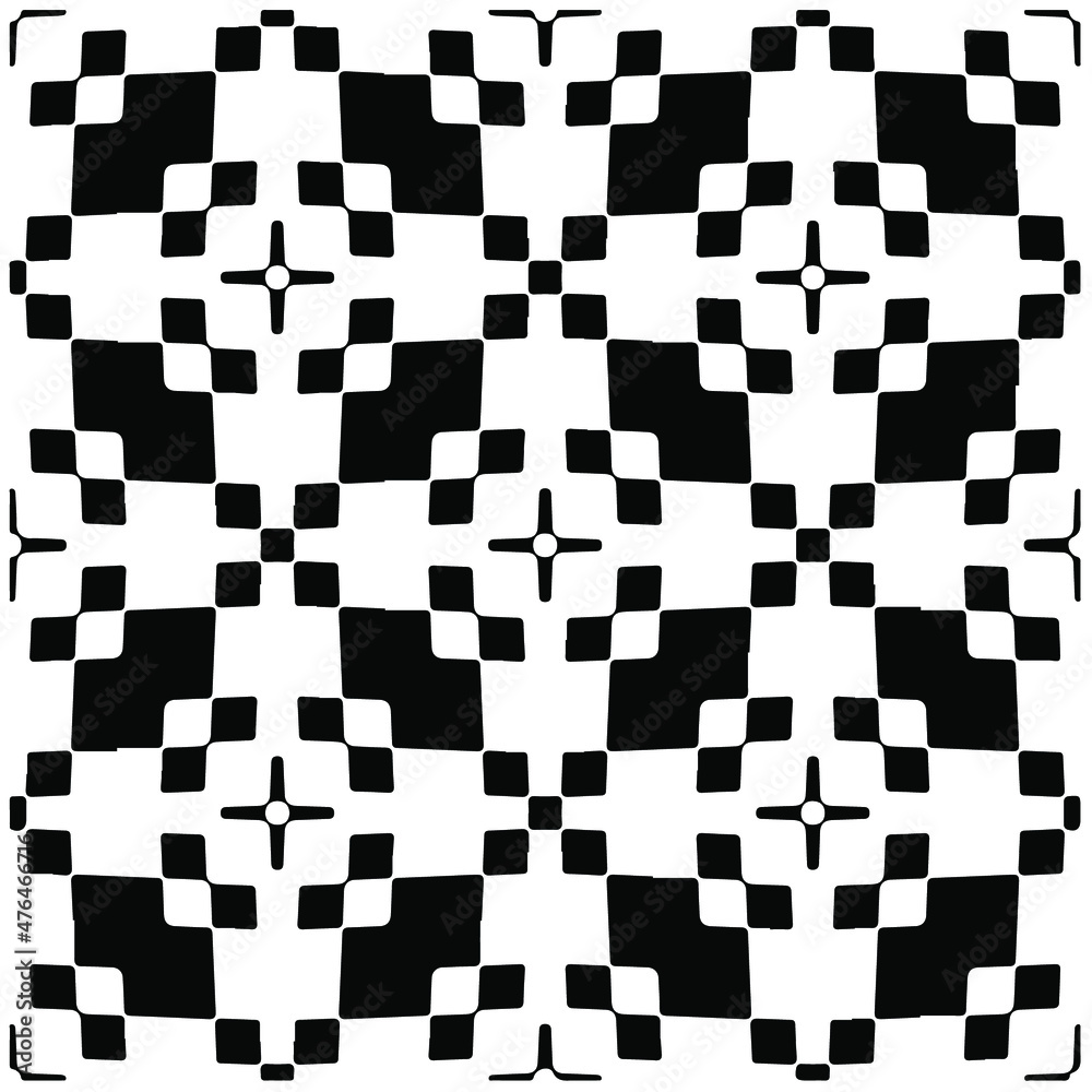 Decorative abstract pattern. Black and white seamless geometric pattern. Decorative abstract pattern. Black and white seamless geometric pattern.