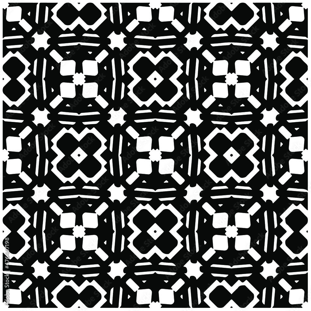 Decorative abstract pattern. Black and white seamless geometric pattern. Decorative abstract pattern. Black and white seamless geometric pattern.