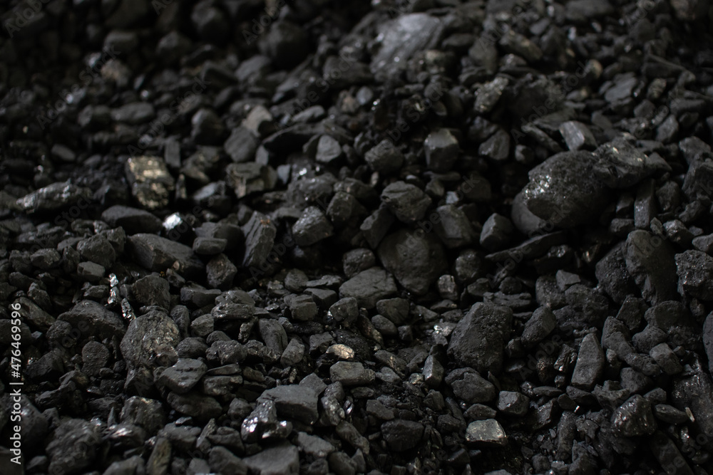 Lots of black coal. Stock Photo | Adobe Stock