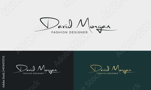 Handwriting logo template vector. signature logo concept.