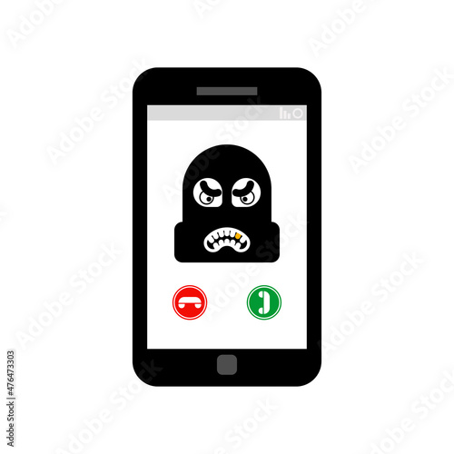 Call from Thief. Incoming call of Rogue. Phone scammers