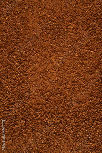 Ground coffee background or texture
