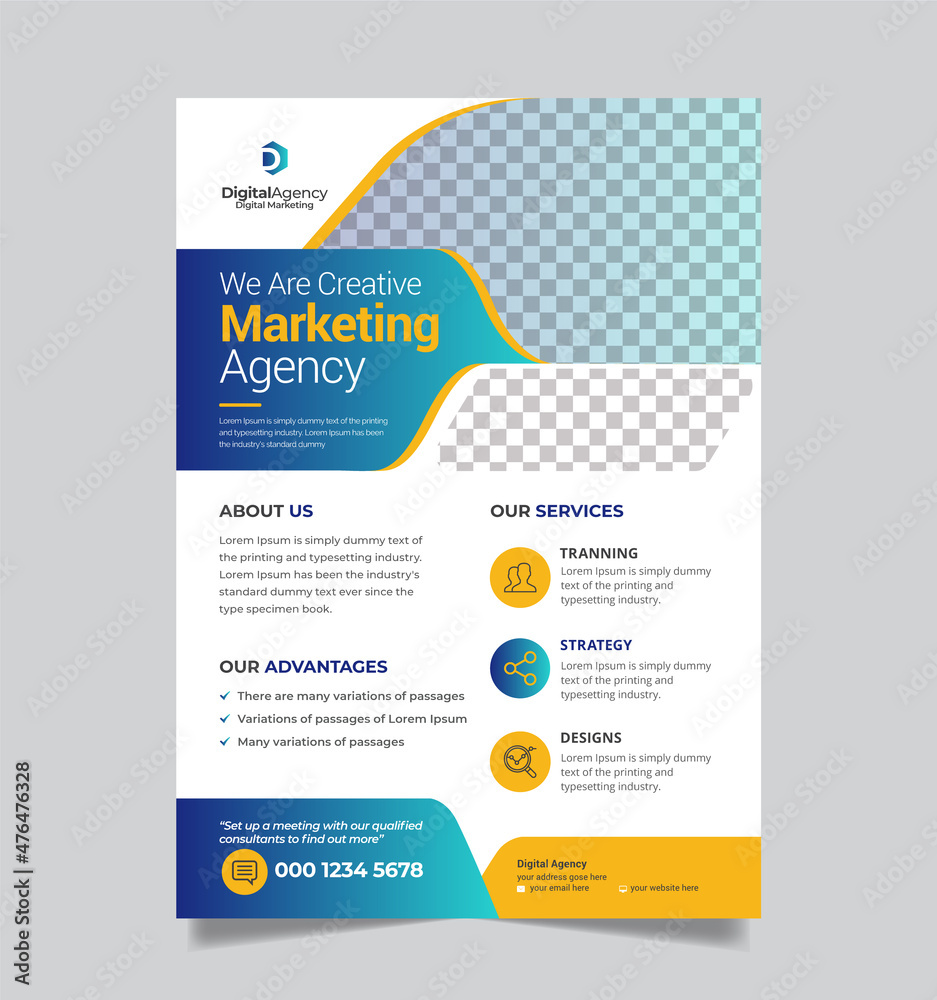 Obraz premium Corporate Flyer Design Template