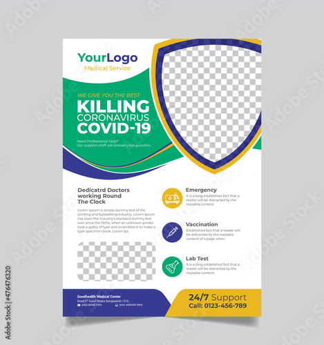 Covid-19 Flyer Design template