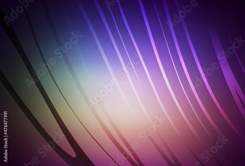 Dark Pink, Green vector pattern with bent lines.