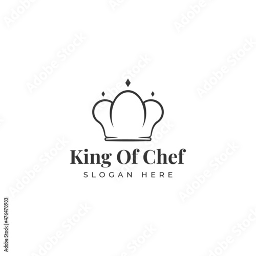 chef hat and crown logo design