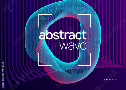 Dj event neon flyer. Techno trance party. Electro dance music. Electronic sound. Club fest poster.