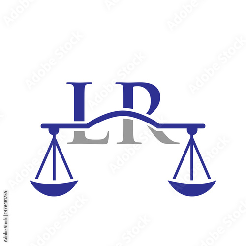 Law Firm Letter LR Logo Design. Lawyer, Justice, Law Attorney, Legal, Lawyer Service, Law Office, Scale, Law firm, Attorney Corporate Business LR Initial Letter Logo Template