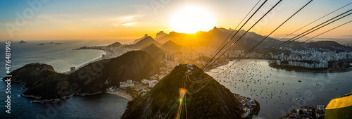 Slika na platnu Vista panoramica de rio de janeiro, paisaje de brasil