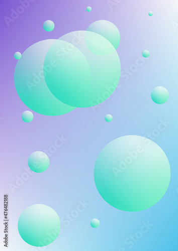 Fluid poster with round shapes.