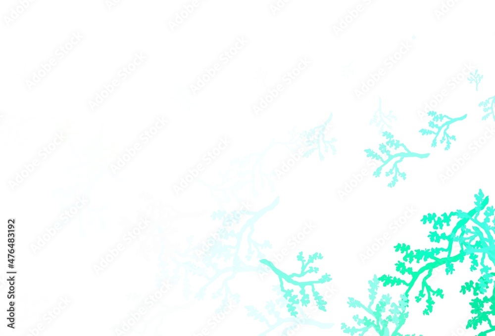 Light Green vector elegant background with sakura.