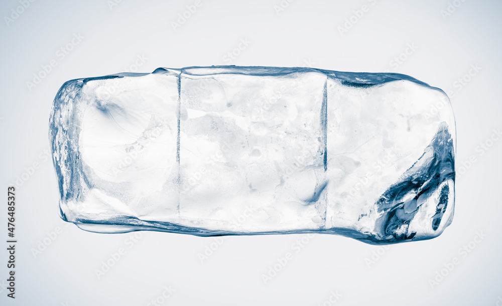 A rectangular piece of clean ice, isolated on white background. Purity and freshness concept. A rectangular piece of clean ice, isolated on white background. Purity and freshness concept.