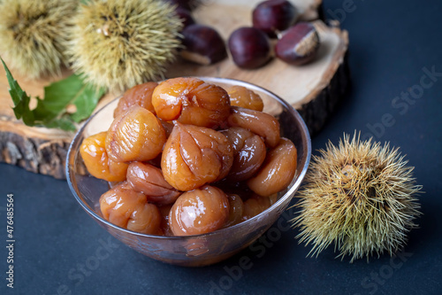 Chestnut dessert and chestn...
