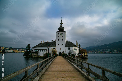 Winter Austria. Hallstatt. Gmunden. Traunkirche.