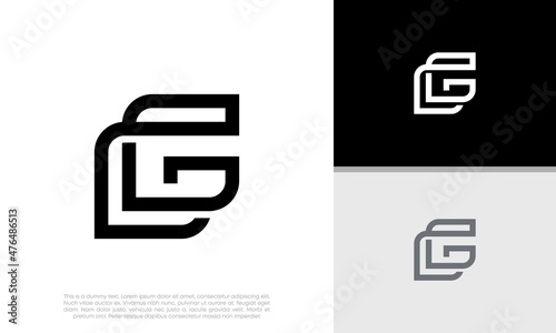 Initials G logo design. Initial Letter Logo. 
