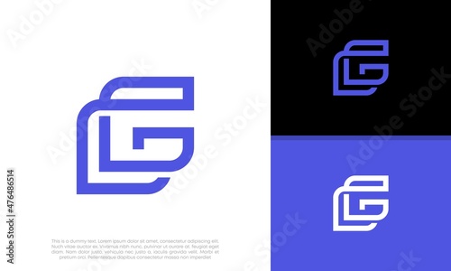 Initials G logo design. Initial Letter Logo. 