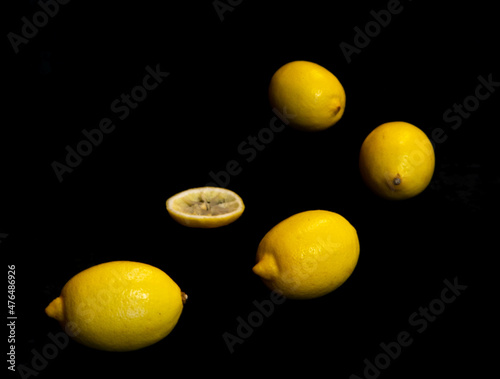 lemons and citruses in the dark