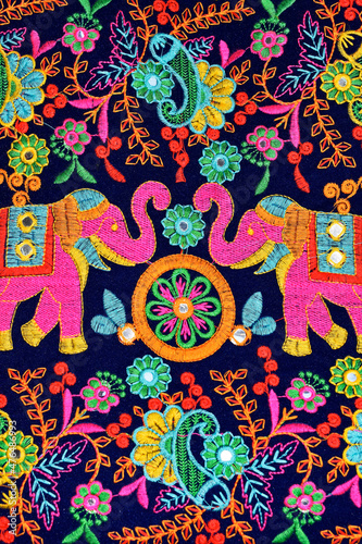 Photography Typical Indian Traditional Ethnic Embroidery