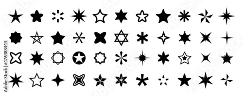 Star shape pictogram collection. Star vector icons. Star pictograms   logos.