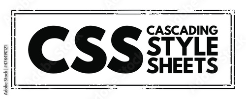 CSS - Cascading Style Sheets acronym text stamp, technology concept background