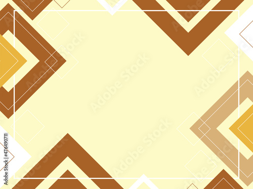 Abstract geometric brown and beige background made from squares and triangles, shape pattern, template with copy space, modern layout
