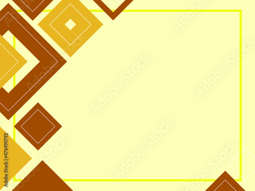 Abstract geometric brown and beige background made from squares and triangles, shape pattern, template with copy space, modern layout, vector 