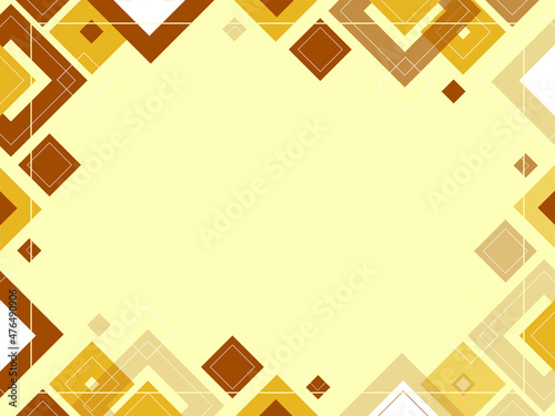 Abstract geometric brown and beige background made from squares and triangles, shape pattern, template with copy space, modern layout, vector 