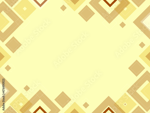 Abstract geometric brown and beige background made from squares and triangles, shape pattern, template with copy space, modern layout, vector 