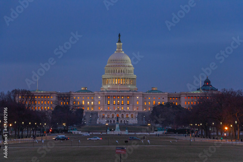 Capitolio US Washington Noche