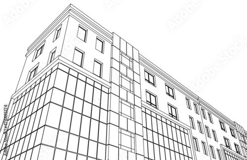 architectural sketch of a building