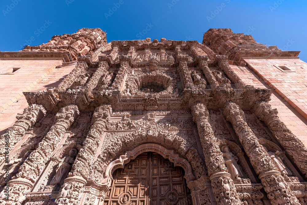 Cathedral of Our Lady of the Assumption of Zacatecas is a Catholic Basilica located in Zacatecas historic city center. Declared a World Heritage Site by Unesco.